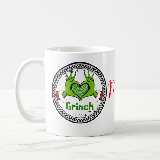 personalised coffee mug with Christmas motif. Kaffeetasse (Links)