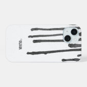 Personalised Cool Black Dripping Paint iPhone Case 15 Hülle (Rückseite (Horizontal))