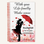 Personalised Couple Bucket List Journal  Notizblock (Vorderseite)