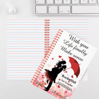 Personalised Couple Bucket List Journal Notizblock