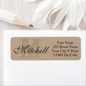 Personalised craft paper return address labels (Insitu)