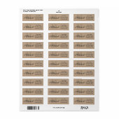 Personalised craft paper return address labels (Vorne)