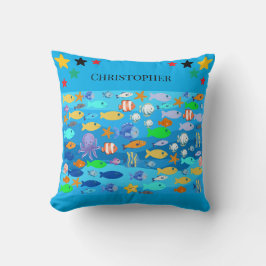 Personalised cushion - fish design - present idea kissen