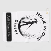 Personalised Custom Golf Hole in 1 Golfhandtuch (Horizontal)