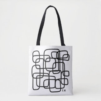 Personalised Custom Name Abstract Line Art Tasche