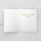 Personalised Cute Bee Happy Birthday Card for her  Karte (Innenseite)