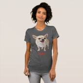 Personalised Cute Chihuahua Aggro Nasty Vicious T-Shirt (Vorne ganz)