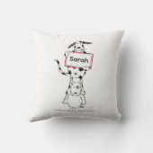 Personalised Cute Dog Acrobat Throw Pillow Cushion Kissen (Rückseite)