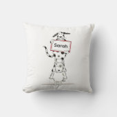 Personalised Cute Dog Acrobat Throw Pillow Cushion Kissen (Vorderseite)