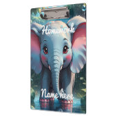 Personalised Cute Elephant in the Rain Klemmbrett (Links)