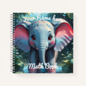 Personalised Cute Elephant in the Rain  Notizblock (Vorderseite)