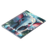 Personalised Cute Elephant in the Rain  Notizblock (Linke Seite)