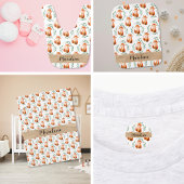 Personalised Cute Fox woodland Kitchen Ofenhandschuh & Topflappen-Set