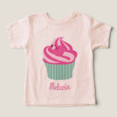 Personalised Cute Pink Cupcake (Design Vorderseite)