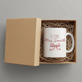 Personalised Cute ribbon coquette future Mrs Kaffeetasse