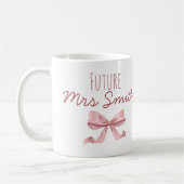 Personalised Cute ribbon coquette future Mrs Kaffeetasse (Links)