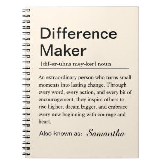 Personalised Difference Maker Definition Notizblock