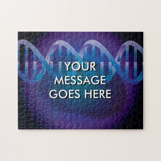 Personalised DNA Fingerprint Science Puzzle (Horizontal)