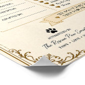 Personalised Dog Adoption Certificate Gift Poster (Ecke)