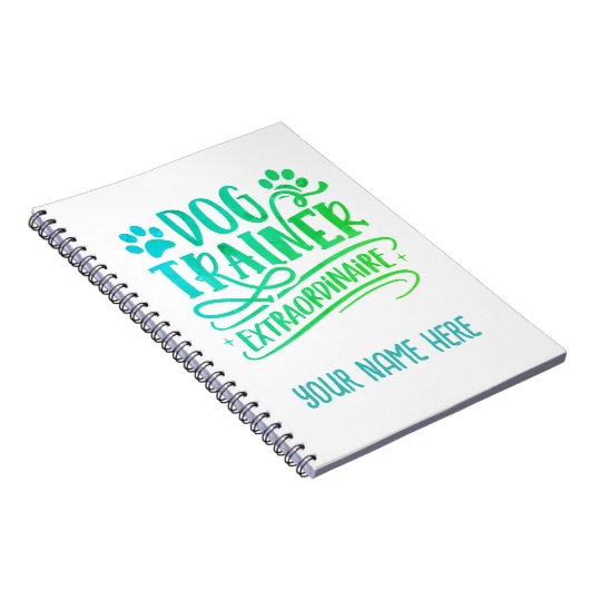 Personalised dog trainer extraordinaire notizblock (Rechte Seite)