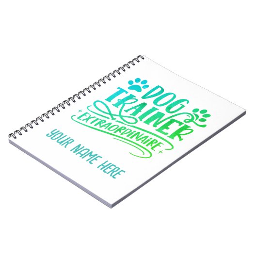 Personalised dog trainer extraordinaire notizblock (Linke Seite)