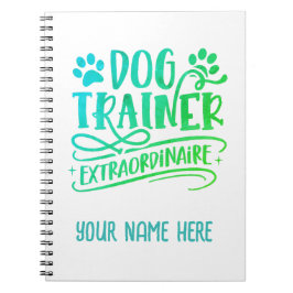 Personalised dog trainer extraordinaire notizblock