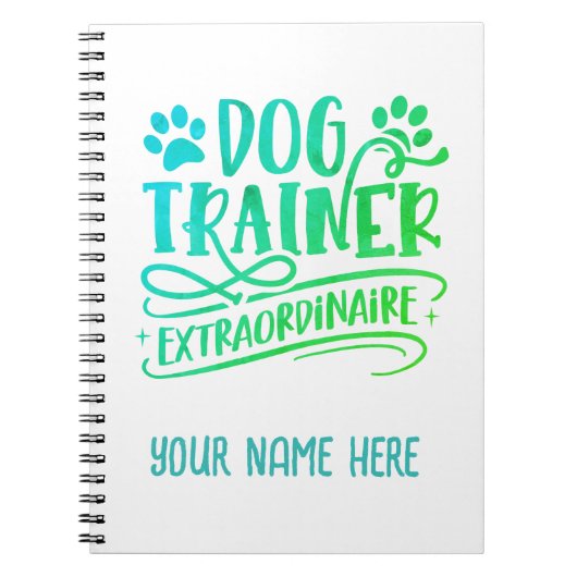 Personalised dog trainer extraordinaire notizblock (Vorderseite)