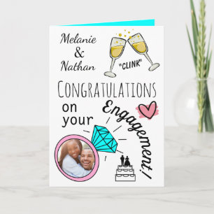 Personalised Engagement Gratulationen Foto Card Karte