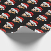 Personalised Face Santa Hat Gift Wrap, Funny Face Geschenkpapier (Ecke)