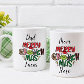 personalised family Christmas rate Zweifarbige Tasse