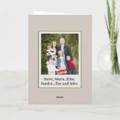 Personalised Family Photo Christmas Card Karte (Rückseite)