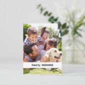 Personalised Family Postkarte (Stehend Vorderseite)