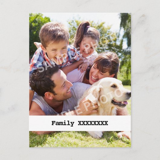 Personalised Family Postkarte (Vorderseite)