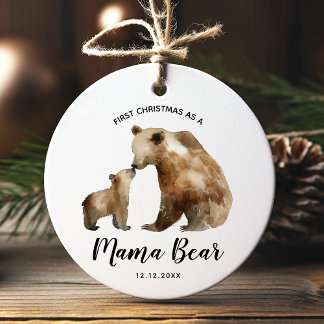 Personalised First Christmas as a mother Keramik Ornament