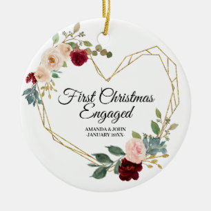Personalised First Christmas Verpflichtungsged orn Keramik Ornament