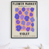 Personalised Flower Market Birth flower Art Print Poster