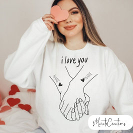 Personalised for couples, valentine's day sweatshirt