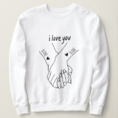 Personalised for couples, valentine's day sweatshirt (Design vorne)