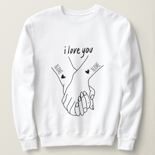 Personalised  for couples, valentine's day  sweatshirt (Design vorne)