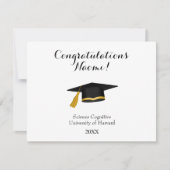 Personalised graduation card, card with mortar cap mitteilungskarte (Vorderseite)