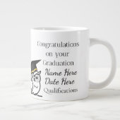 Personalised Graduation Gift for Her – Custom Name Jumbo-Tasse (Rechts)