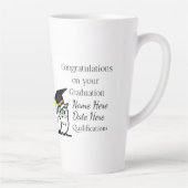 Personalised Graduation Gift for Her – Custom Name Milchtasse (Rechts)