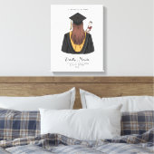Personalised Graduation Gift Keepsake Grad Friend Leinwanddruck (Insitu (Schlafzimmer))