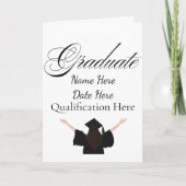 Personalised Graduation Name, Custom Gift for her Karte (Vorderseite)