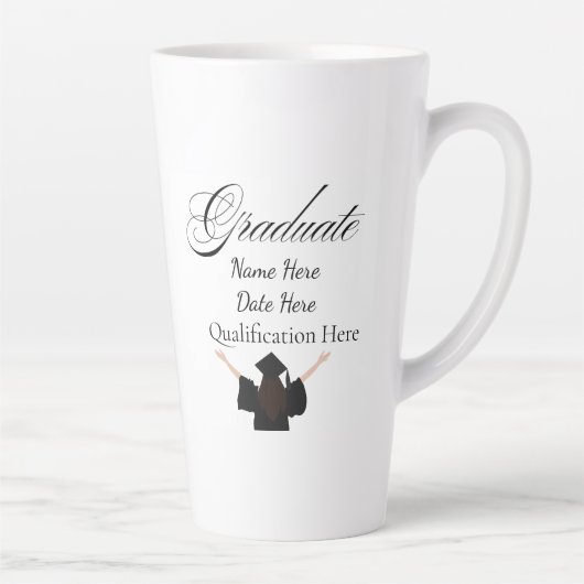 Personalised Graduation Name, Custom Gift for her Milchtasse (Rechts)