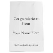 Personalised Graduation Name, Custom Gift for her Mittlere Geschenktüte (Rückseite)