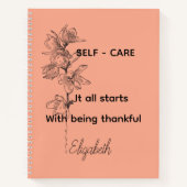 Personalised Gratitude Journal - Self Care Notizblock (Vorderseite)