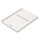 Personalised Gratitude – Minimal Typography Notizblock (Linke Seite)