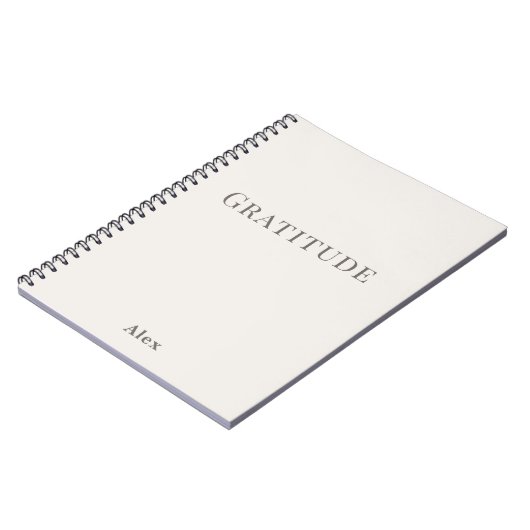 Personalised Gratitude – Minimal Typography Notizblock (Linke Seite)