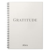 Personalised Gratitude – Minimal Typography Notizblock (Vorderseite)